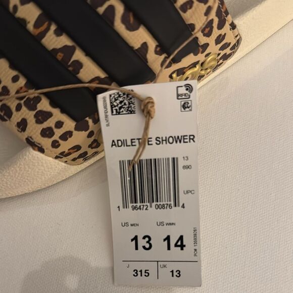 Adidas Slides Mens 13 Leopard Adilette - Picture 3 of 4